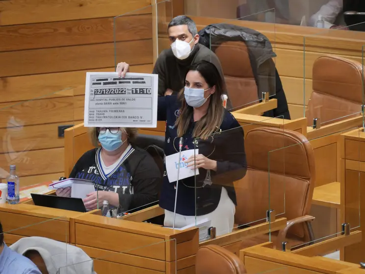 Maria Albert na s&uacute;a pregunta ao conselleiro de Sanidade