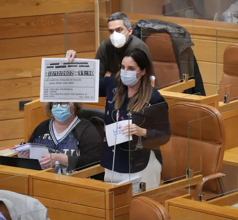 Maria Albert na s&uacute;a pregunta ao conselleiro de Sanidade